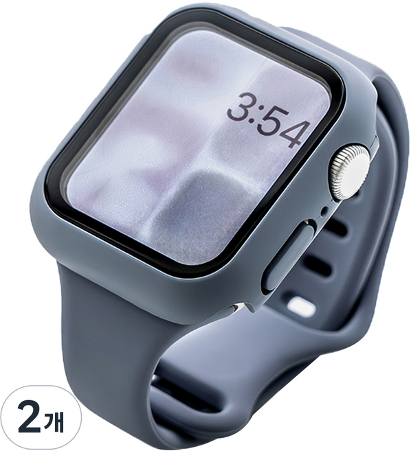 NUART Apple Watch 相容 全覆蓋鋼化玻璃硬殼保護殼, 薰衣草紫