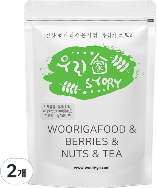 우리가스토리 쑥차, 1g, 50개입, 2개