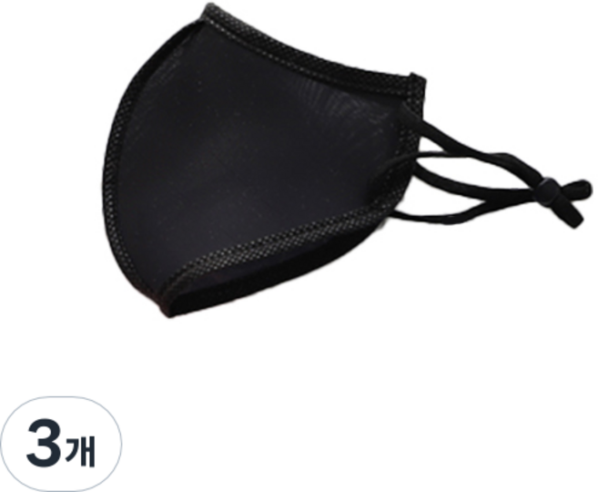 주누하우스 물놀이 워터 마스크 S, 1매, 3개, 블랙