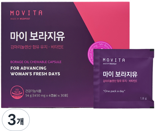 모비타 마이 보라지유 감마리놀렌산 보라지오일 54g, 3개, 120정