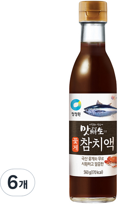 맛선생 꽃게 참치액, 560g, 6개