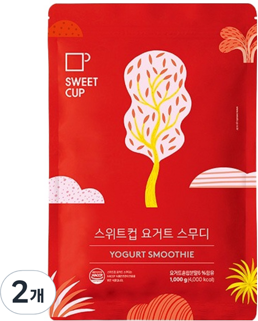 스위트컵 요거트 스무디 파우더, 1kg, 1개입, 2개