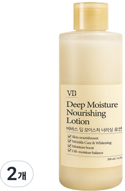 비바스 딥 모이스처 너리싱 로션, 200ml, 2개