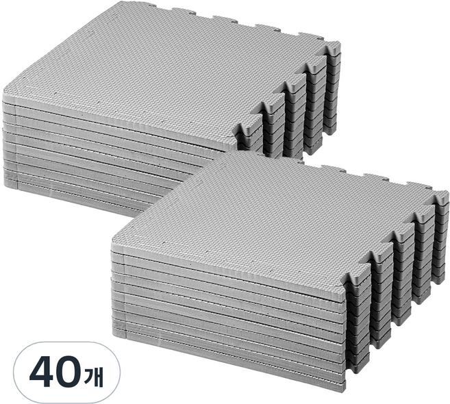 코멧 펫 베이직 반려동물 퍼즐 매트, 그레이, 40개