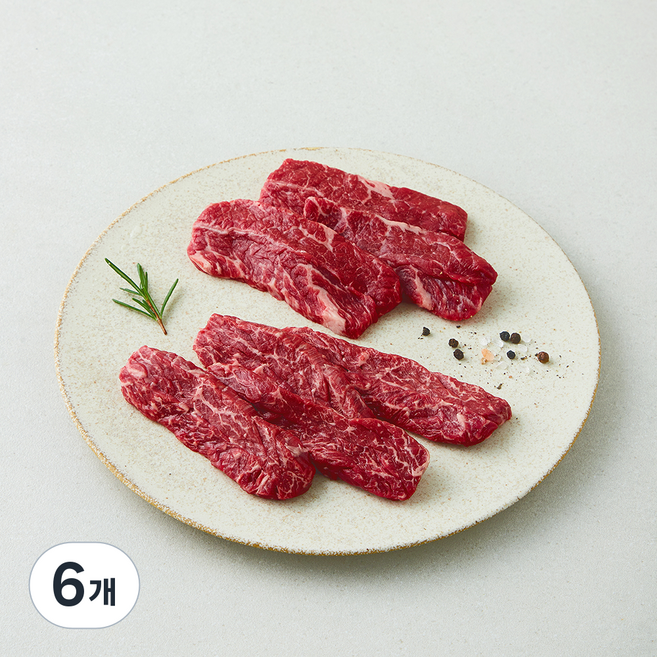 호주산 꽃갈비살 안창살 반반팩 (냉장), 6개, 300g