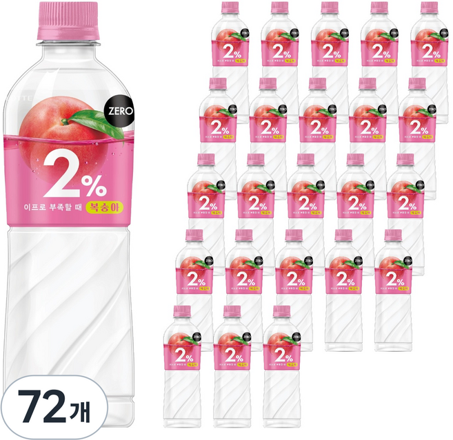 이프로 부족할때 제로 복숭아, 500ml, 72개
