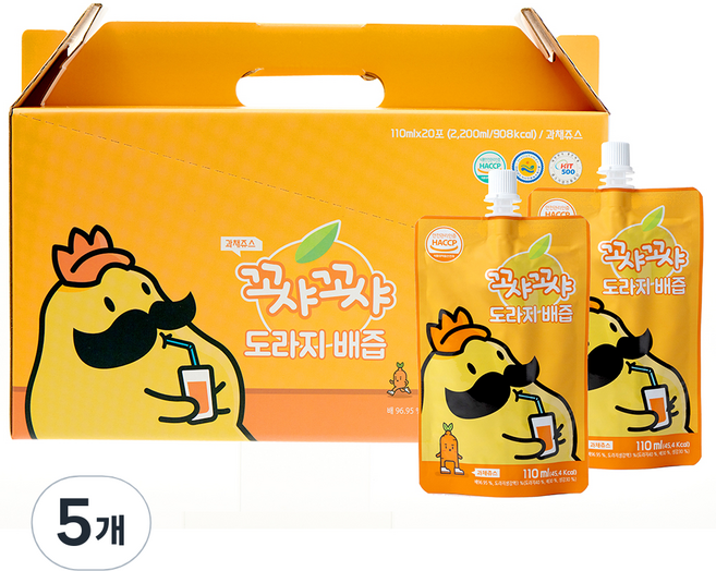 꼬샤꼬샤 도라지 배즙 스파우트형, 2.2L, 100개