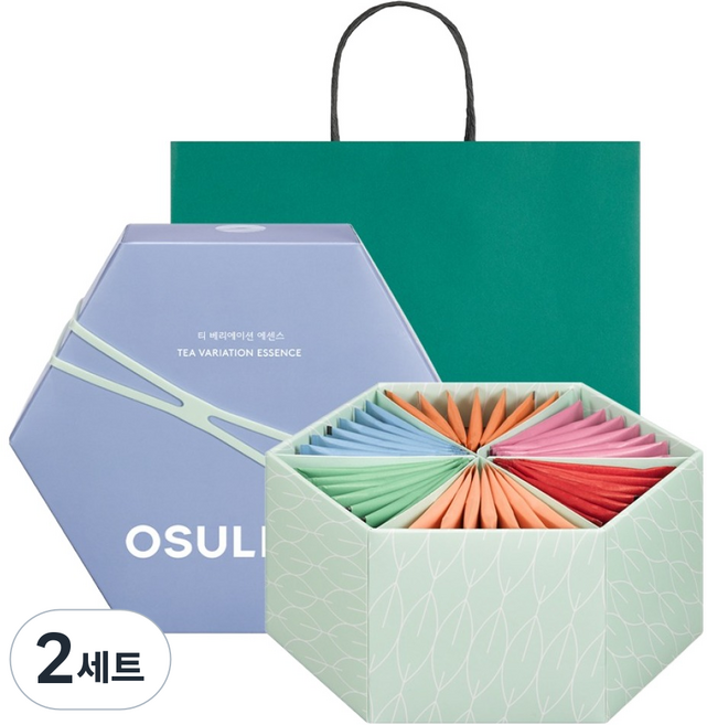 오설록 티 베리에이션 에센스 티백 6종 x 7p 세트 + 쇼핑백, 2세트