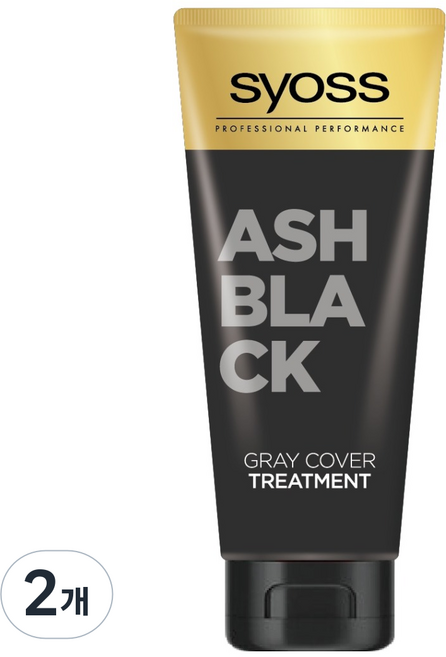 사이오스 새치 커버 트리트먼트, 애쉬 블랙, 2개