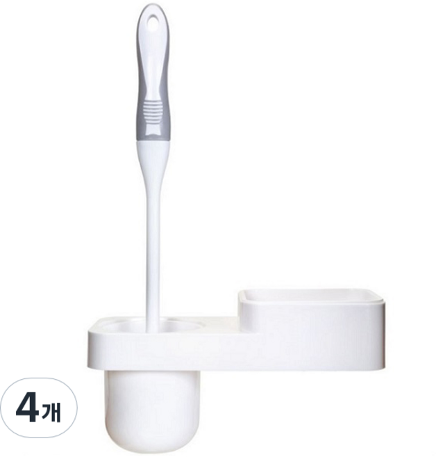 영그린 벽걸이 변기솔, 화이트, 4개