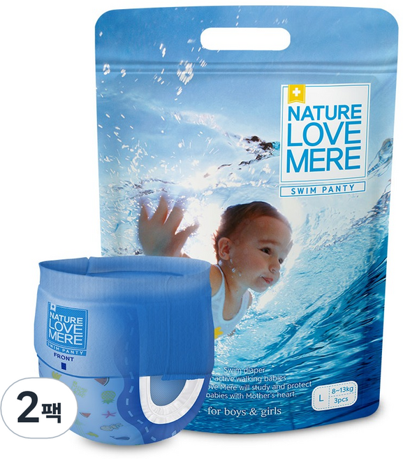 네이쳐러브메레 수영장 팬티형 기저귀 남여공용, 대형(L), 6매