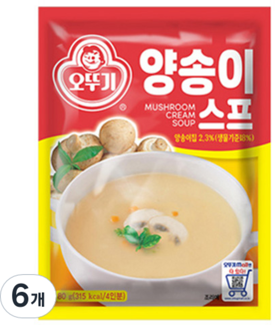 오뚜기 양송이 스프, 80g, 6개