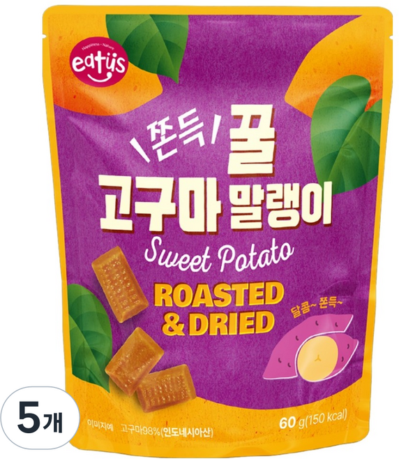 eatus Q彈蜂蜜地瓜乾, 60g, 5個