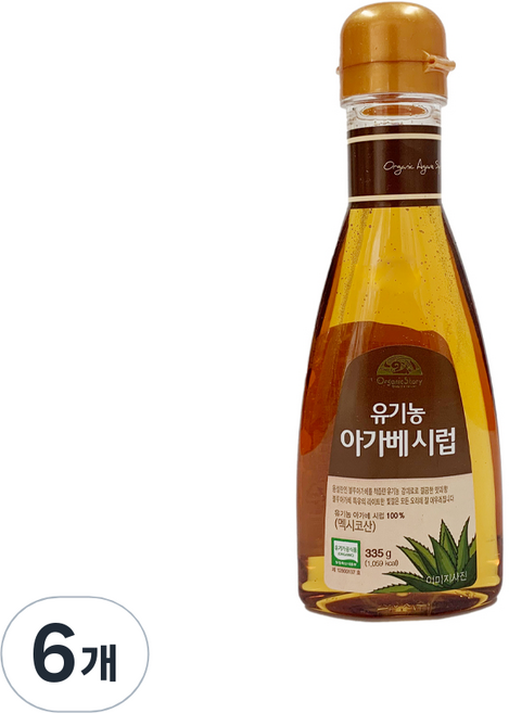 OrganicStory 유기농 아가베 시럽, 335g, 6개