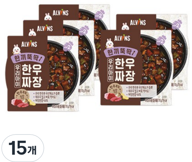 ALVINS 愛彬思 快速上菜 我家孩子的韓牛炸醬麵, 15個, 炸醬