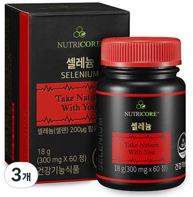 뉴트리코어 셀레늄, 3개, 18g