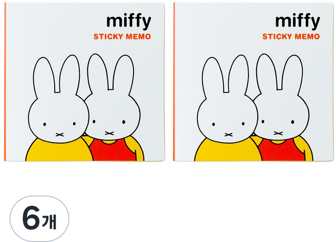 스튜디오에잇 미피 2단점착메모, 1타입, 6개