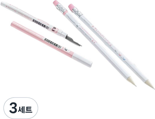 일상속반짝 파스텔 샤프세트, 핑크, 3세트