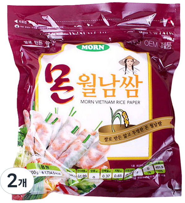 MORN 월남쌈 원형, 500g, 2개