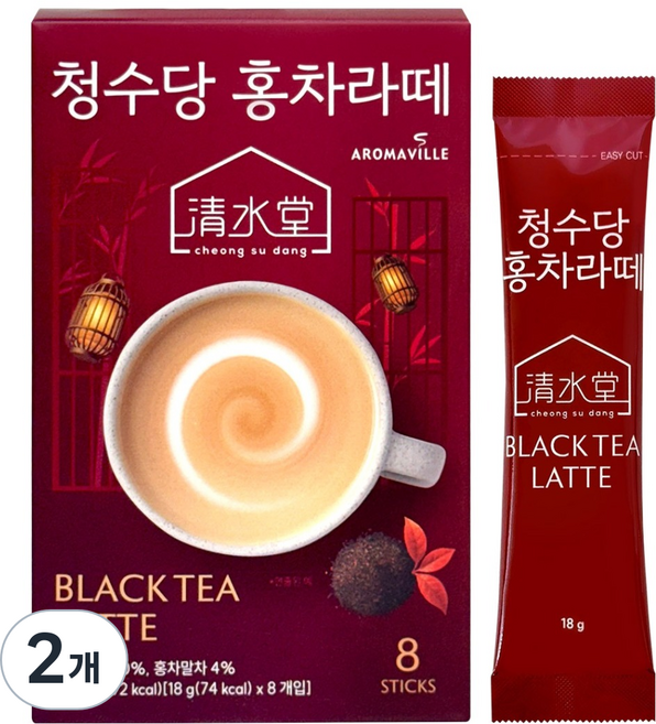 청수당 홍차라떼, 2개, 18g, 8개입