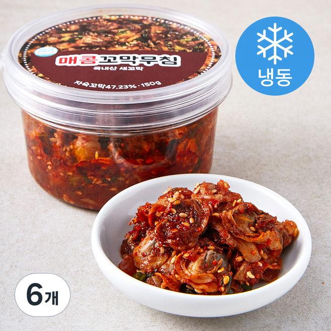 도들샘 매콤꼬막무침 (냉동), 150g, 6개