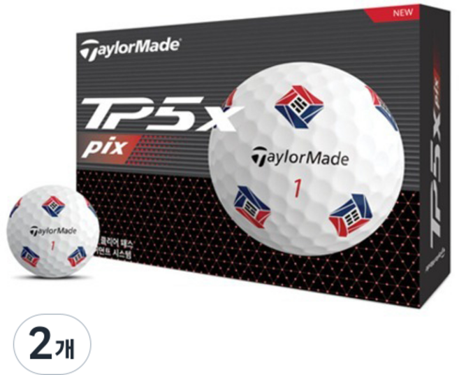 테일러메이드 TP5X PIX 골프공 5피스, 화이트, 12개입, 2개