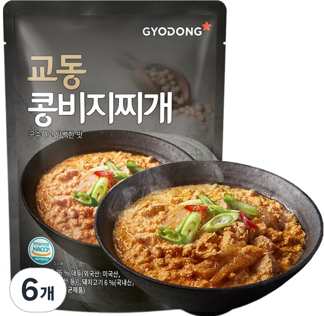 교동식품 교동 콩비지찌개, 500g, 6개