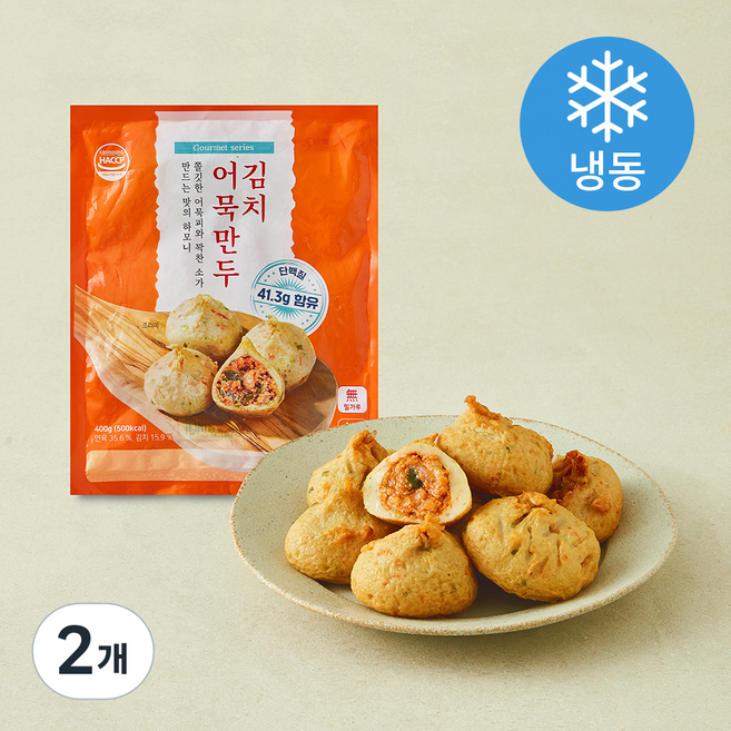 효성 김치 어묵만두 (냉동), 400g, 2개