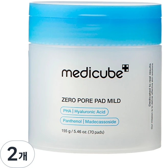 메디큐브 제로 모공 패드 마일드 70p, 70매입, 2개 - 쿠팡