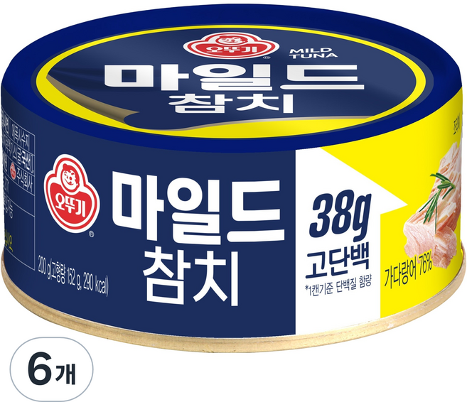 오뚜기 참치 마일드, 200g, 6개