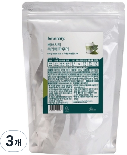 베버시티 세미 쑥라떼, 500g, 3개, 1개입