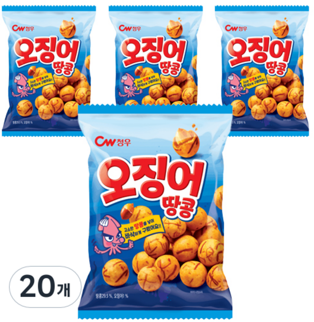 청우식품 오징어땅콩, 90g, 20개
