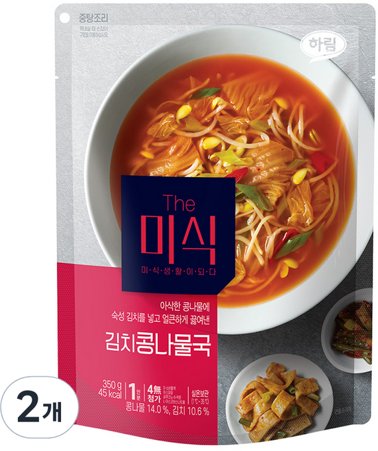 더미식 김치콩나물국, 350g, 2개