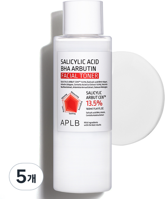 APLB 살리실산 바하 알부틴 페이셜 토너, 5개, 160ml