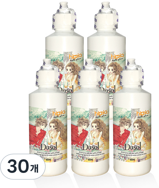 하이피아 두쏠 휴대용 소프트렌즈 보존액, 60ml, 30개