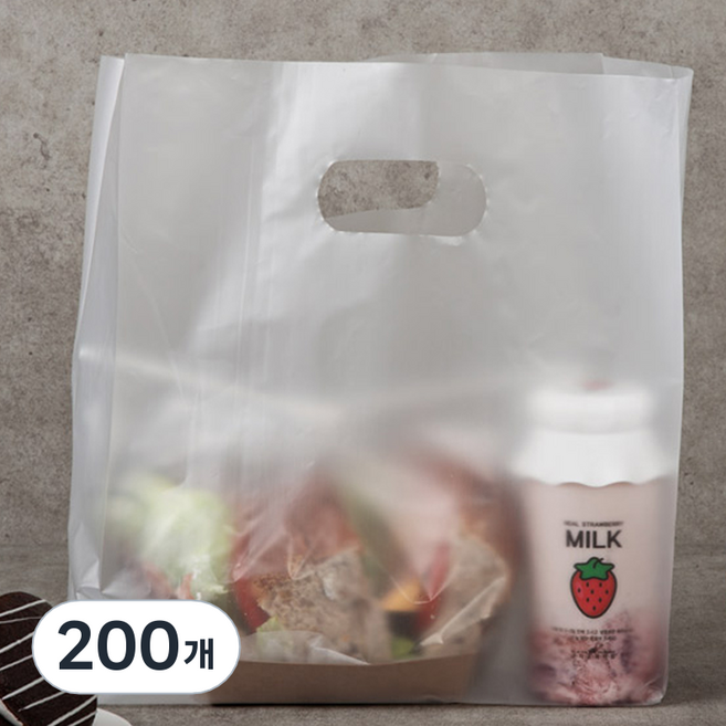 혜림봉투 HD비닐쇼핑백 중형, 반투명, 200장