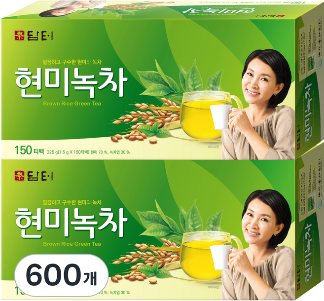 담터 현미녹차 티백, 1.5g, 150개입, 4개