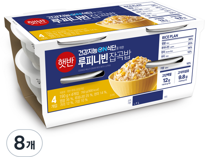 CJ Hetbahn 羽扇豆雜糧飯, 190g, 8個