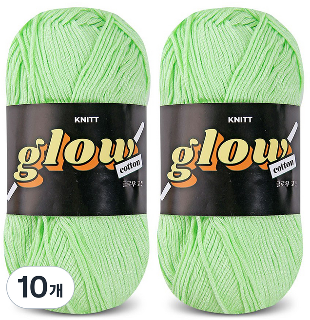 니뜨 글로우 뜨개실 50g, 18 민트그린, 10개