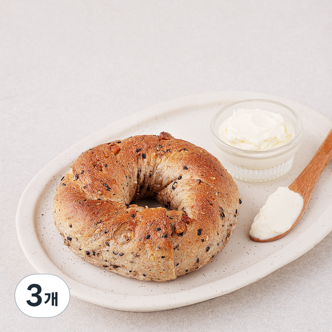 훕훕베이글 호두참깨 베이글, 125g, 1개입, 3개