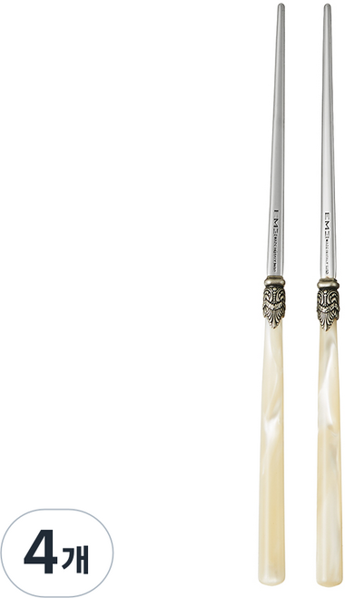 EME 나폴레옹 커트러리 젓가락, 펄 아이보리, 단품, 4개