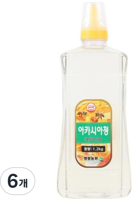 청림식품 소울백서 아카시아청 요리 카페 꿀, 1.2kg, 6개