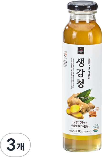 허니비푸드 꿀을그린사람들 생강청, 400g, 1개입, 3개