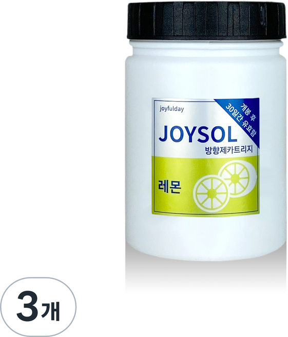 기분좋은날 방향제 카트리지 리필 소, 180g, 3개, 레몬