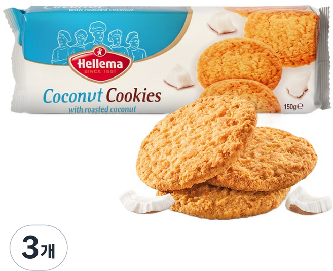 헬레마 코코넛 쿠키, 150g, 3개