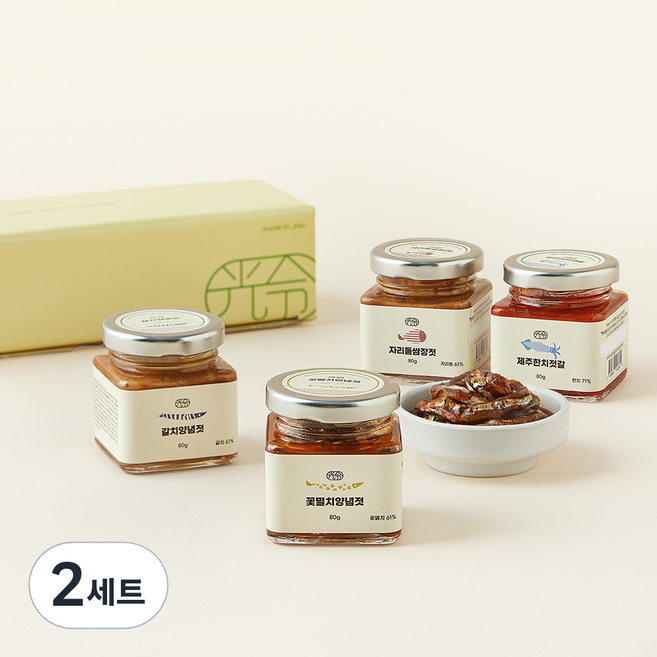 광령 샘플러 젓갈 80g x 4종 세트, 2세트