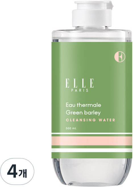 ELLE PARIS 오떼르말 그린베일리 클렌징워터, 500ml, 4개