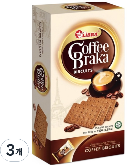 LiBRA 커피 브라카 비스킷, 150g, 3개