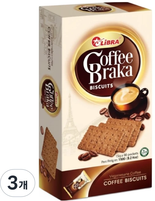 LiBRA 커피 브라카 비스킷, 150g, 3개 - 쿠팡