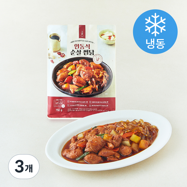 고른 안동식 순살 찜닭 (냉동), 750g, 3개